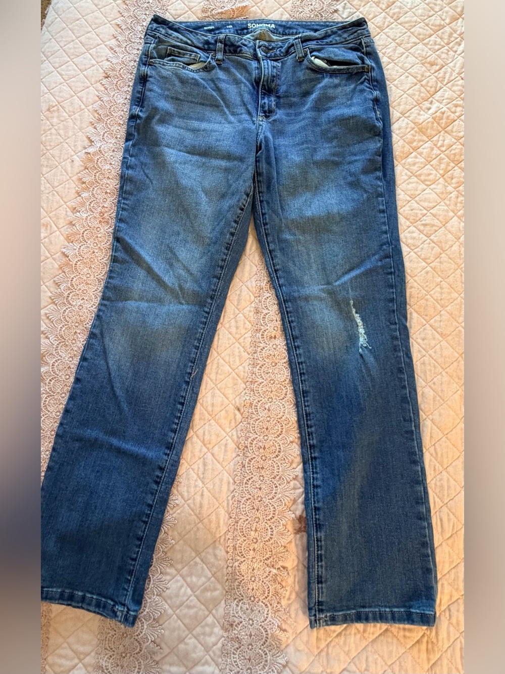 Sonoma Straight Leg Jeans in Dark Blue Wash